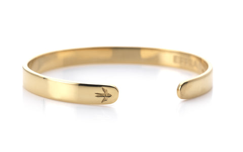 Womens Brxtn Cuff in Polished Gold
