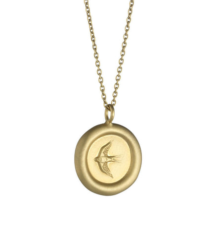 Home Pendant Set in Matte Gold