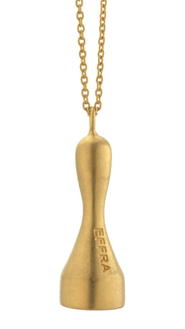 Home Signet Pendant in Matte Gold