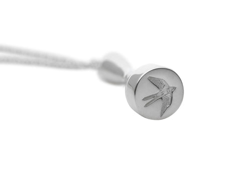 Home Signet Pendant in Silver