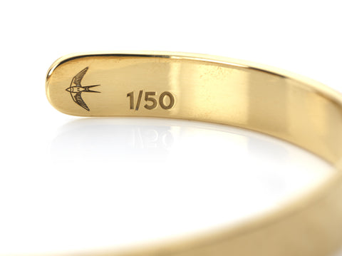 Mens Acre Cuff in Polished Gold